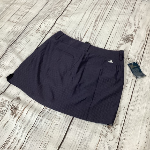 713.Adidas Blue Plaid Golf Skirt Size 10 NWT - Picture 2 of 6